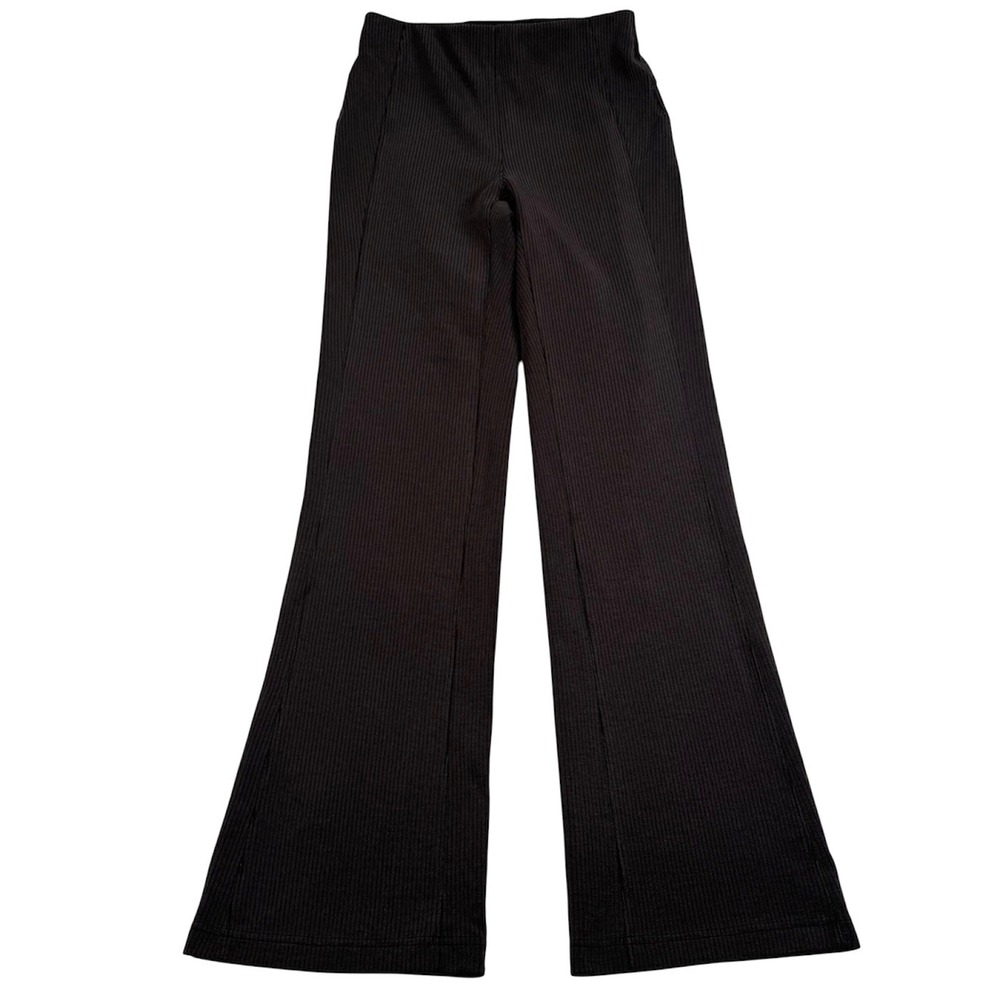 Lululemon‎ Ribbed Softstreme Flared Pant Womens 6 Black High Rise LW5GVKS